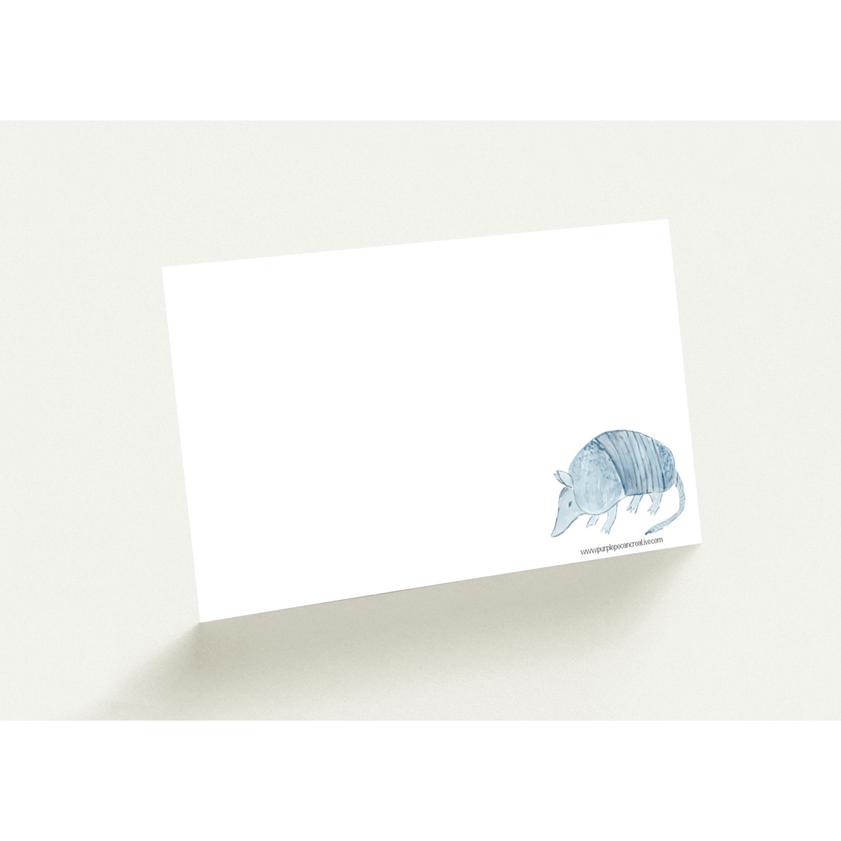 Armadillo watercolor mini notecards, set of 10