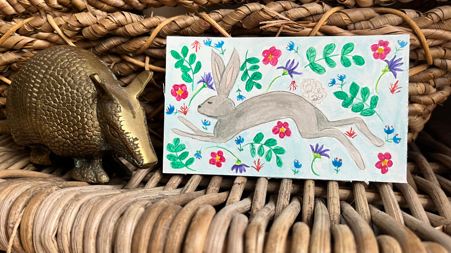 South Texas Jackrabbit Mini Watercolor