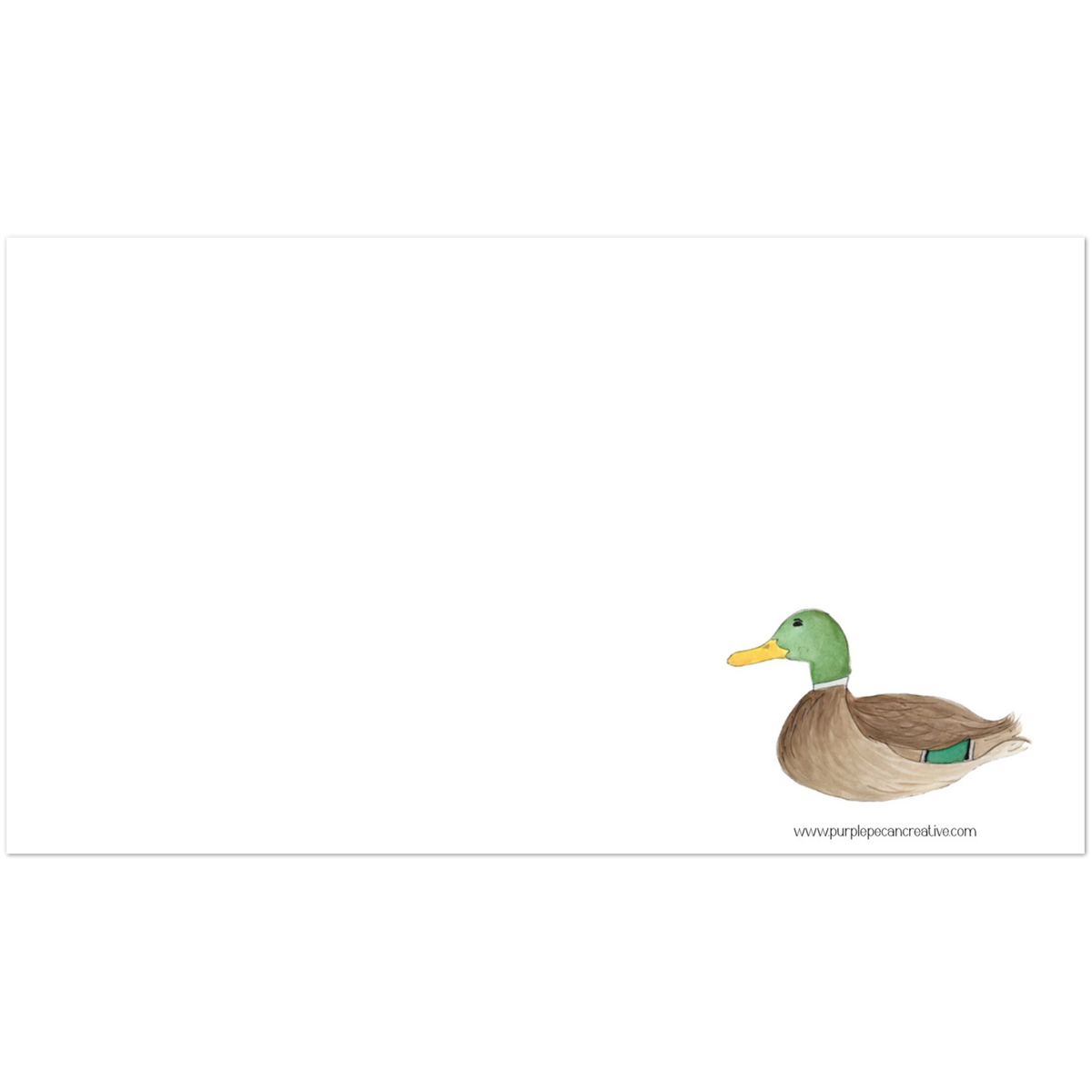 Mallard duck watercolor notecard by Anne Attaway Spears