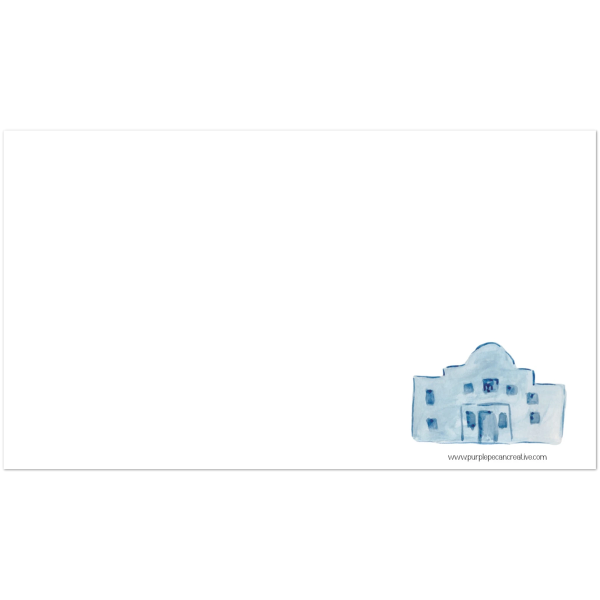 The Alamo watercolor mini notecard by Anne Attaway Spears