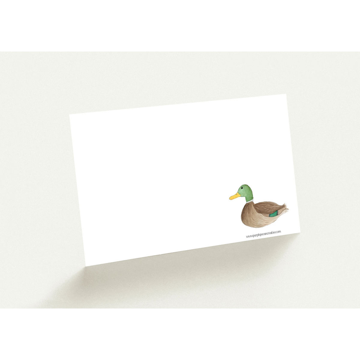Mallard duck watercolor notecards, set of 10