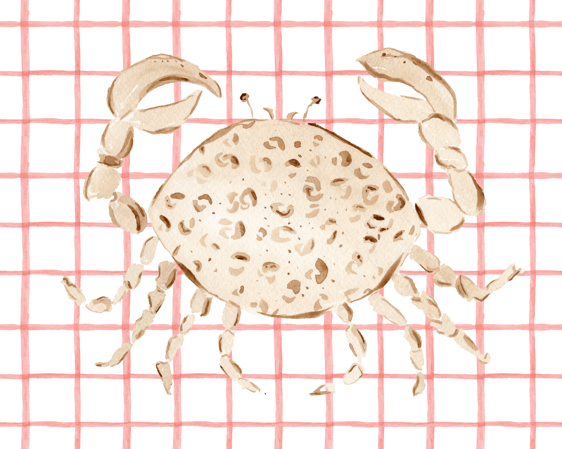 Carl the Crab Art PRINT - Purple Pecan Creative Co.